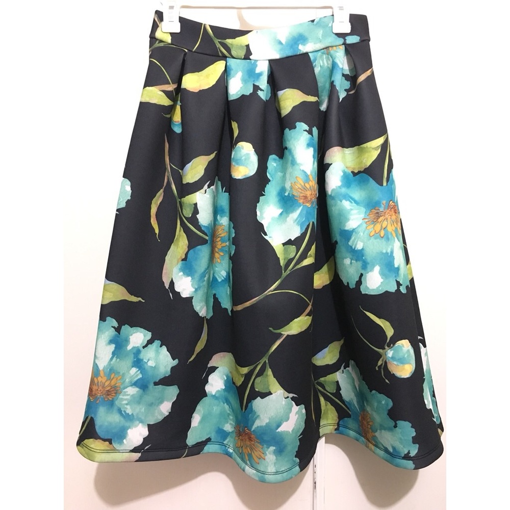 Floral midi bubble skirt